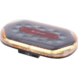Mini bară luminoasă LED reîncărcabilă, cu telecomandă, chihlimbar, magnetic, 326x63x184mm, 48 LED-uri de mare putere, Kramp