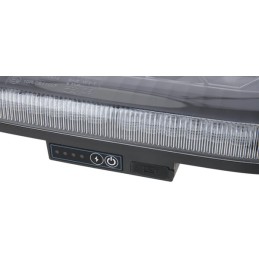Mini bară luminoasă LED reîncărcabilă, cu telecomandă, chihlimbar, magnetic, 326x63x184mm, 48 LED-uri de mare putere, Kramp