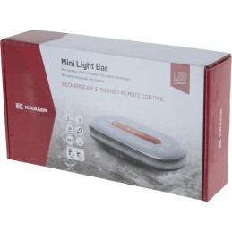 Mini bară luminoasă LED reîncărcabilă, cu telecomandă, chihlimbar, magnetic, 326x63x184mm, 48 LED-uri de mare putere, Kramp