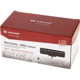 Lampă de lucru indirectă cu LED-uri, 30W, 2880lm, dreptunghiulară, 12/24V, albă, 157x49.7x60mm mufă Deutsch, spot, 6 LED-uri