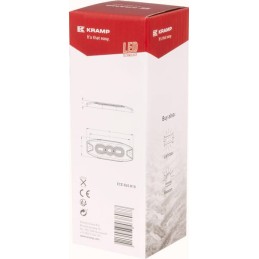 Lampă de avertizare intermitentă LED, dreptunghiulară, 10/30V, albă, 82x30x9mm, 3 LED-uri, Kramp
