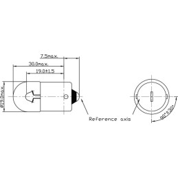 Bec standard G18 1/2 sferă BA15s 12V 10W Kramp
