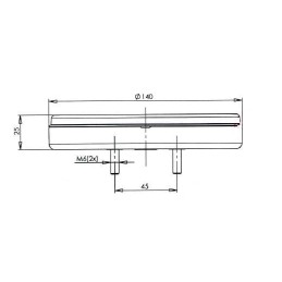 Lampă spate multifuncțională LED rotundă 12-24V diametru 140mm 7 poli Kramp