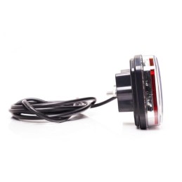 Lampă spate multifuncțională LED, stânga, cu plăcuță de înmatriculare laterală, roșu/portocaliu/alb, 12-24V, 236x104x40.5mm