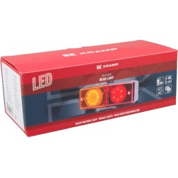 Lampă spate multifuncțională LED dreptunghiulară 12-24V 200x70x60mm 5 poli Kramp