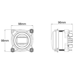 Far LED, 28/18W, rotund, 10-30V, Ø90mm, fază lungă, semnalizare