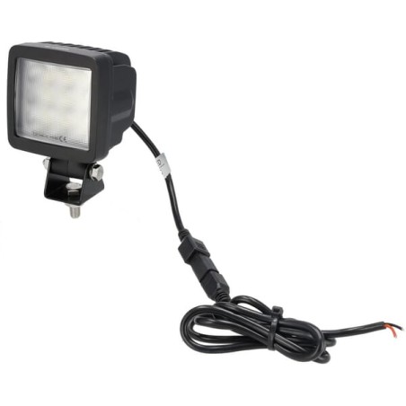 Lumina de lucru LED, 76W, 11970lm, pătrat, 10/30V, 95x77x131mm, Deutsch plug, fascicul de inundații, cap pivotant