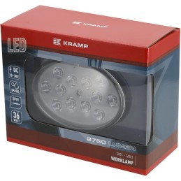 Lampă de lucru LED 36W 2760lm ovală 10/30V 144x85x95mm tip spot 12 LED-uri Kramp