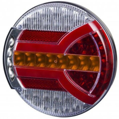 Lampă spate LED rotundă 12-24V alb/portocaliu/roșu Ø140mm Kramp