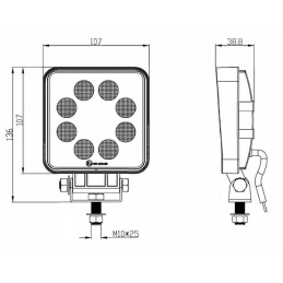 Lampă de lucru LED, 27W, 2376lm