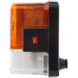 Lampă semanlizare și poziție dreapta 21/10W pătrată 12V galben/transparent cu șuruburi 95x54.5x90mm Hella