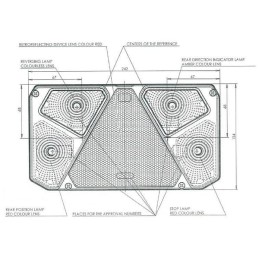 Lampă multifuncțională spate dreapta dreptunghiulară 5 pini halogen 12V sau 24V Kramp