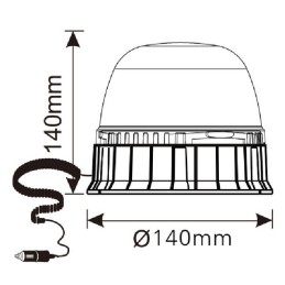 Girofar LED magnetic cu mufă