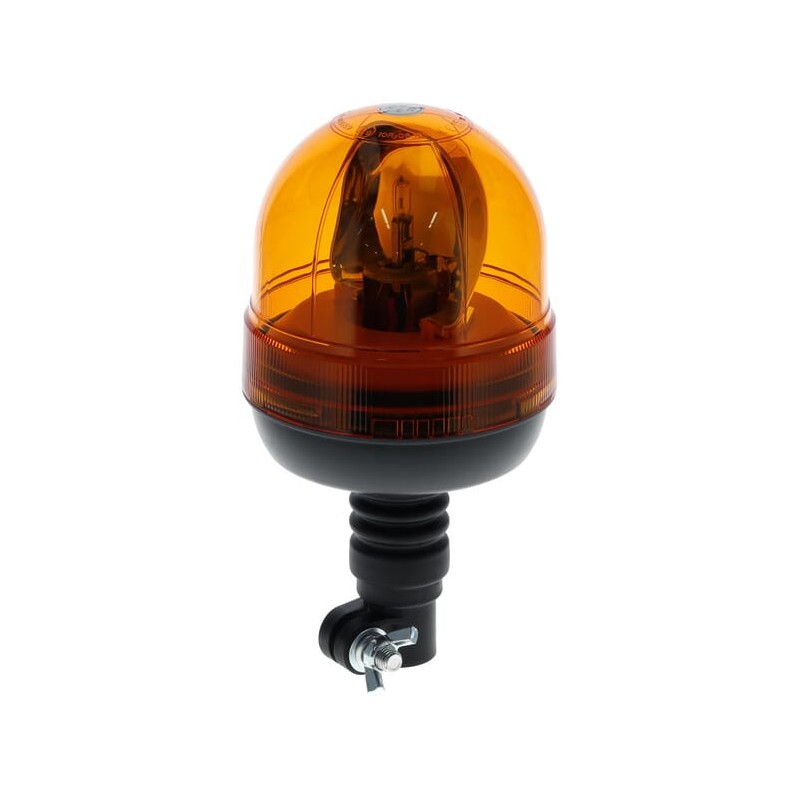 Girofar Bec Halogen, 55W, 12V, chihlimbar, montare stâlp flexibil, Ø 127mm x240mm