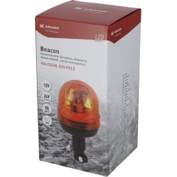 Girofar Bec Halogen, 55W, 12V, chihlimbar, montare stâlp flexibil, Ø 127mm x240mm