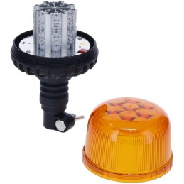 Girofar LED, 20W, 12-24V, chihlimbar, montare pe stâlp flexibil, Ø 126mm x201mm