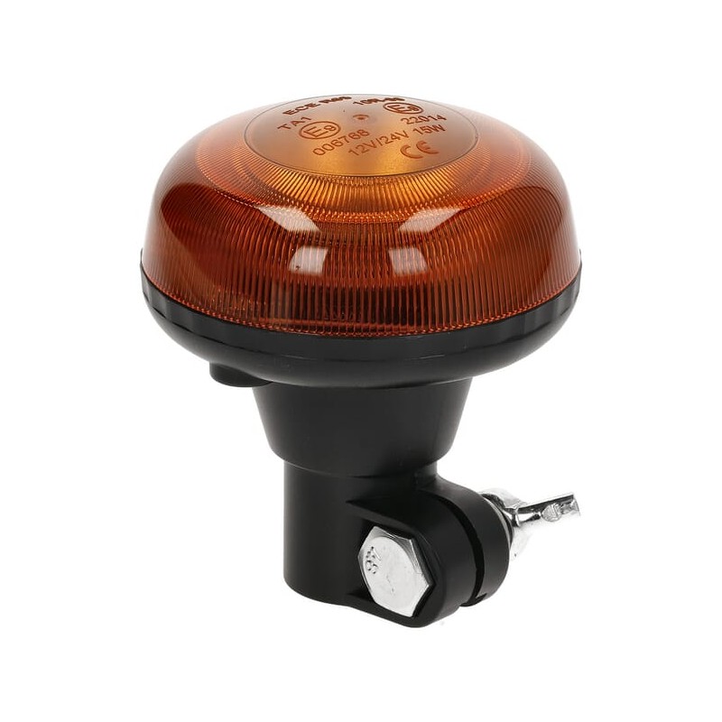Girofar LED, profil redus, 15W, 12-24V, chihlimbar, Ø 86mm x97mm