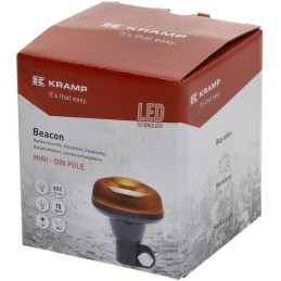 Girofar LED, profil redus, 15W, 12-24V, chihlimbar, Ø 86mm x97mm