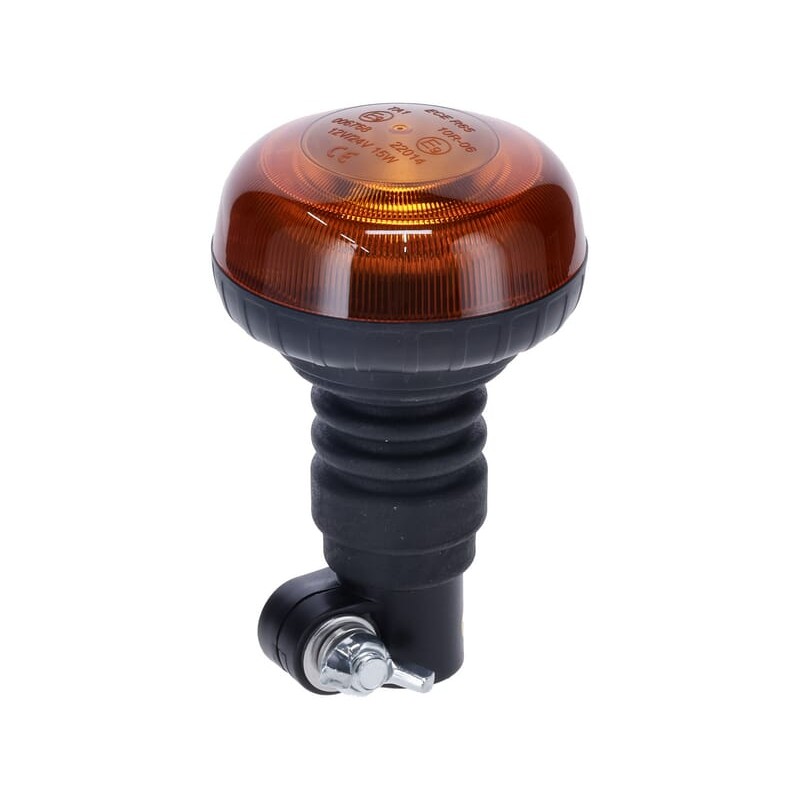 Girofar LED, profil redus, 19W, 12-24V, chihlimbar, montare pe stâlp flexibil, Ø 86mm x138mm