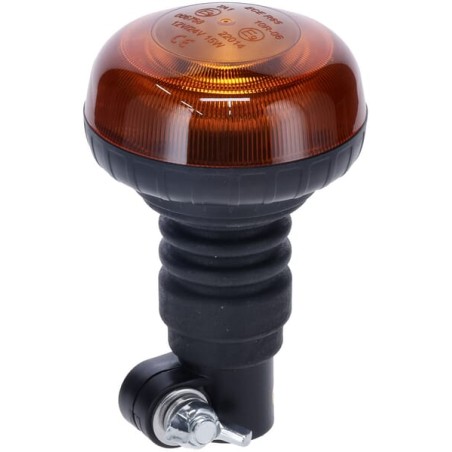 Girofar LED, profil redus, 19W, 12-24V, chihlimbar, montare pe stâlp flexibil, Ø 86mm x138mm
