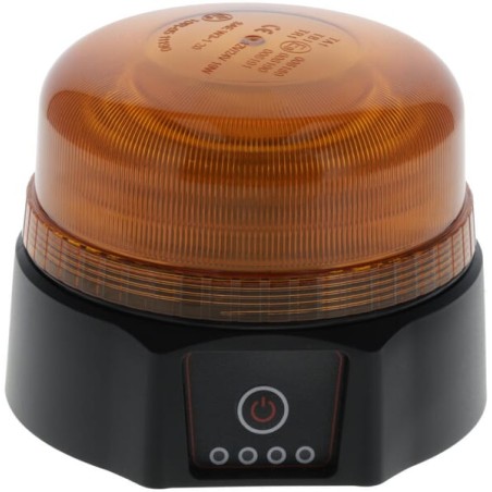 LED de semnalizare, reîncărcabil, telecomandă, 19 W, chihlimbar, magnetic, diametru  114 x 104 mm