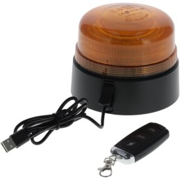 LED de semnalizare, reîncărcabil, telecomandă, 19 W, chihlimbar, magnetic, diametru  114 x 104 mm