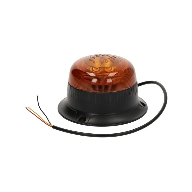 Girofar LED, profil redus, 15W, 12-24V, chihlimbar, cu șurub, Ø 86mm x67mm