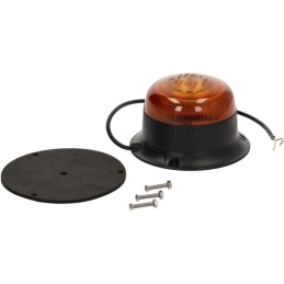 Girofar LED, profil redus, 15W, 12-24V, chihlimbar, cu șurub, Ø 86mm x67mm