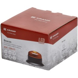 Girofar LED, profil redus, 15W, 12-24V, chihlimbar, cu șurub, Ø 86mm x67mm