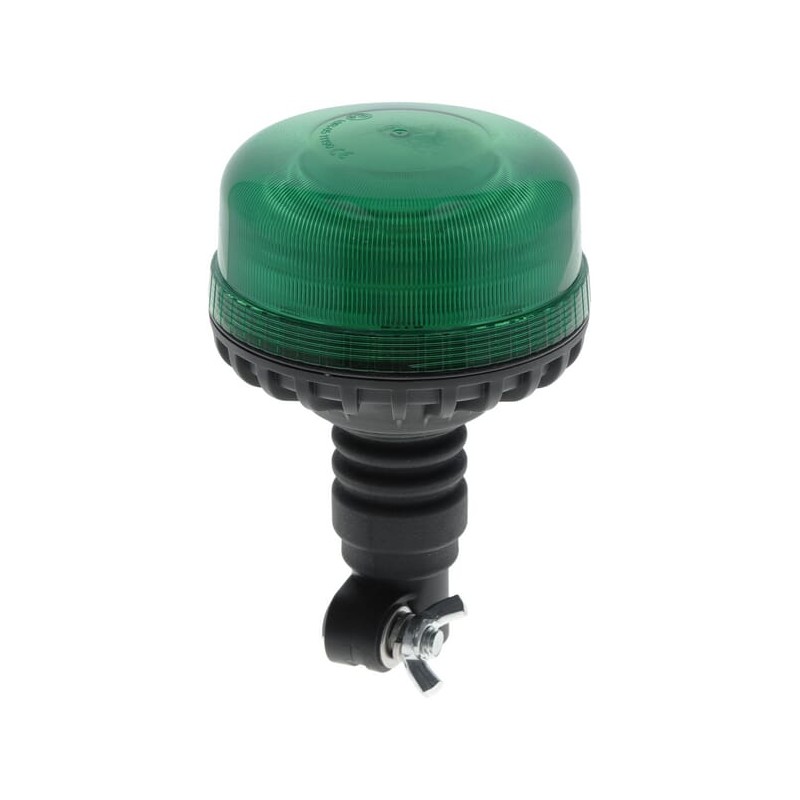 Far LED, profil redus, 17W, 12-24V, verde, montare pe stâlp flexibil, Ø 115mm x179mm