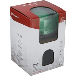 Far LED, profil redus, 17W, 12-24V, verde, montare pe stâlp flexibil, Ø 115mm x179mm