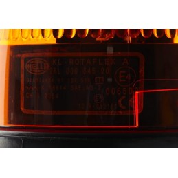 Girofar rotativ halogen rotund 12V galben montare pe stâlp diametru 135mm x222mm Rotaflex Hella