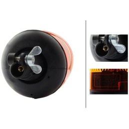 Girofar rotativ halogen rotund 12V galben montare pe stâlp diametru 135mm x222mm Rotaflex Hella