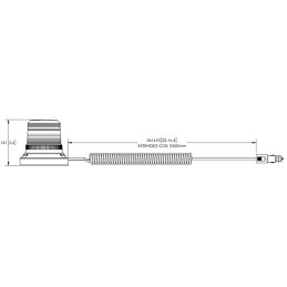 Girofar LED, 12-24V, chihlimbar, magnetic, ECCOLED BRONZE ECCO