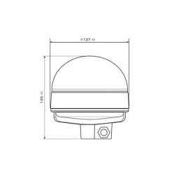 Far LED, 17W, 12-24V, chihlimbar, montare pe stâlp rigid, Ø 127x135mm, E-VENUS Sacex