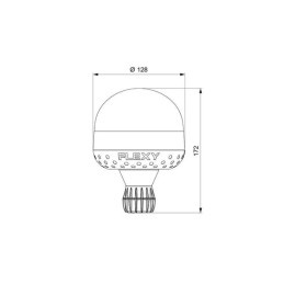 Girofar LED, 17W, 12-24V, chihlimbar, montare pe stâlp flexibil, Ø 146x128mm, E-VENUS Sacex
