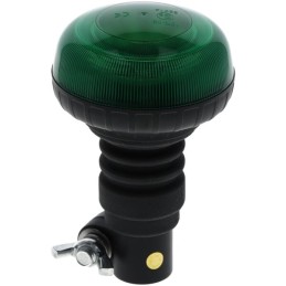 Baliză LED, profil redus, 15W, 12-24V, verde, montare pe stâlp flexibil, Ø 86mm x138mm
