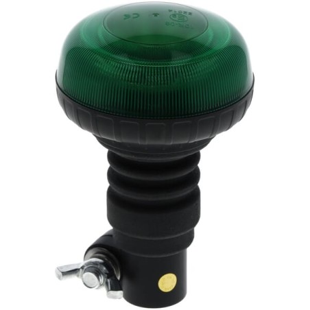 Baliză LED, profil redus, 15W, 12-24V, verde, montare pe stâlp flexibil, Ø 86mm x138mm