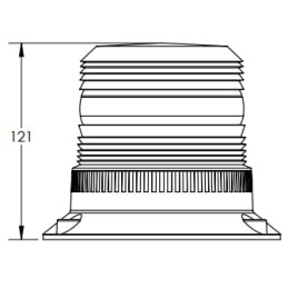 Girofar LED, 12-24V, galben, 3 șuruburi, ECCOLED BRONZE ECCO