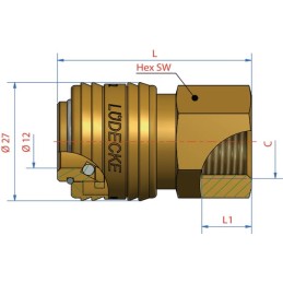 Cuplaj cu eliberare rapidă cu filet 3/8" BSP F