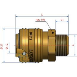 Cuplaj rapid filet exterior BSP 1/4"