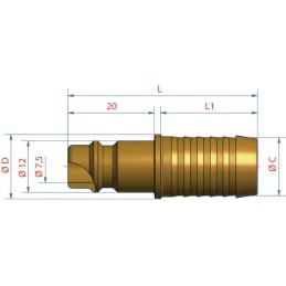 Cuplă aer tată cu ștuț 10mm