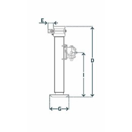 Mâner lateral pentru cric cu stativ pivotant Ø57x550mm