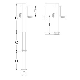 Mâner lateral pentru cric cu stativ pivotant 70x635mm