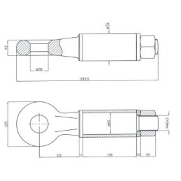 Ochet de remorcare rotativ 50 mm 30 t