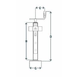 Mâner orizontal pentru cric vertical 80x670mm