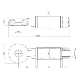 Ochet de remorcare rotativ 45 mm 30 t