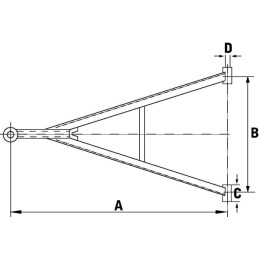 Bară de tractare TBZ 27 1300/100/30/21