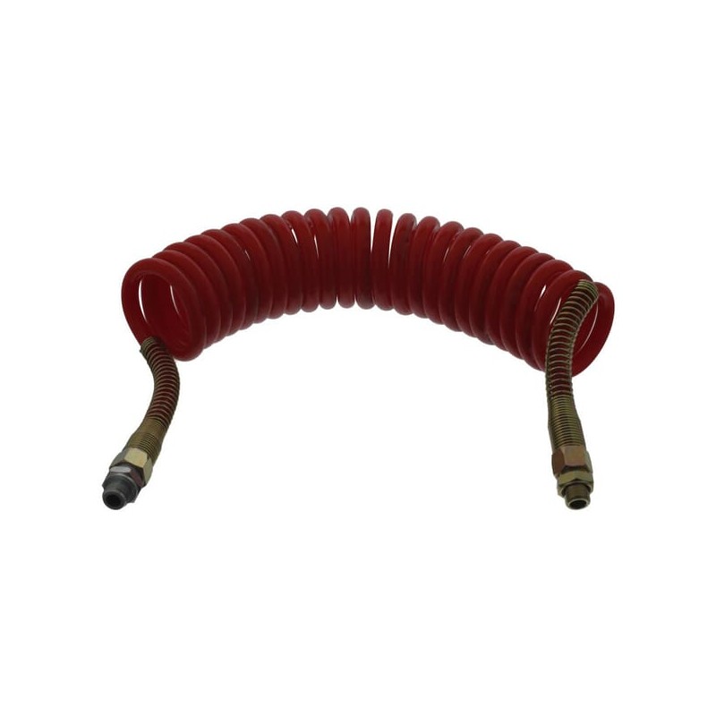 Furtun de aer spiralat M16x1,5 roșu