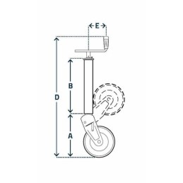Mâner orizontal pentru cric de roți Ø60x830mm